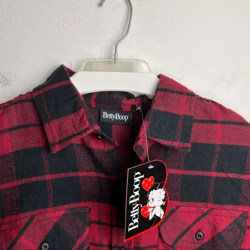 Betty Boop  Flannel Long Sleeve Shirt