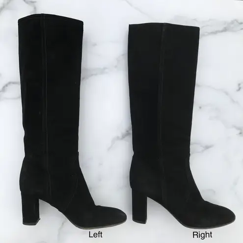 Valentino Garavani Valentino women’s black suede knee high block heel boots size IT 37 US 7
