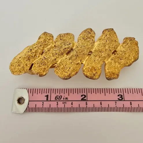 Dolce Vita Gold Gilt Hair Barrette Gold tone textured metal