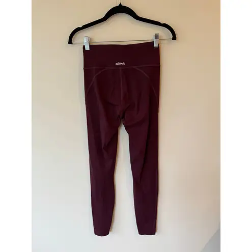 Allbirds Leggings Womens XS Maroon Tencel Stretch High Waisted Gym Yoga Running