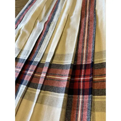 Pea Pod Skirt Women's Plaid Size 11 Wool Blend Career Office Musical Vintage