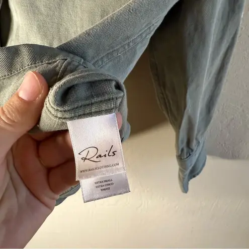 Rails Elliot Sage Embroidered Military Jacket Size XS