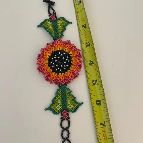 Vibrant Sunflower Beaded Bracelet Yellow