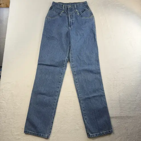 VTG 90s Rockies 27 5 Jeans Bare Back High Rise Western Rodeo Straight Leg Blue