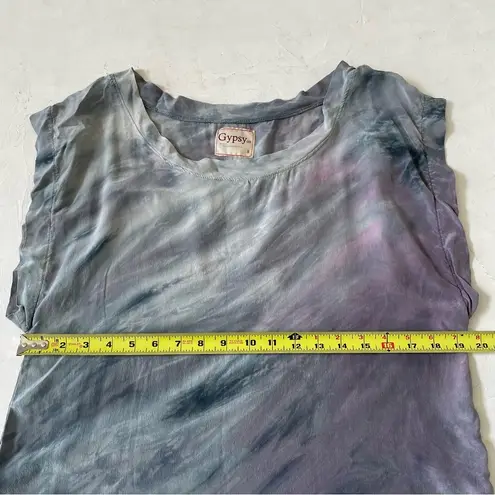 Gypsy 05 Ombre Straight Knee Length Silk Dress Size S