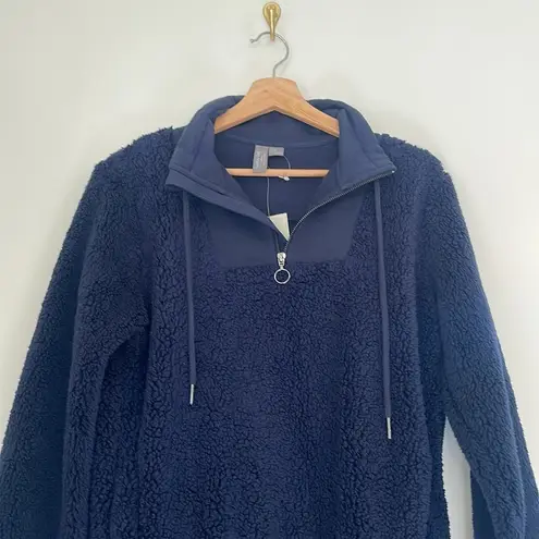 Sweaty Betty NWT  Faux Shearling Quarter Zip Pullover