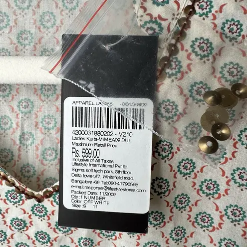 Melange Sleeveless Tunic Top Small | Boho Floral Geometric Ethnic Print V