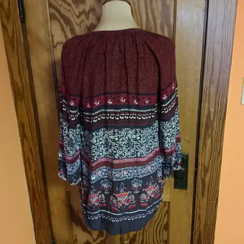 Beach Lunch Lounge Striped Ethnic Blouse