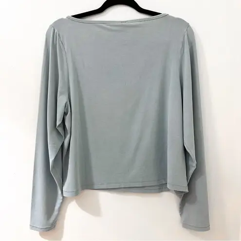 SKIMS NWT NEW VINTAGE SCOOP LONG SLEEVE T-SHIRT in Denim sz 3X