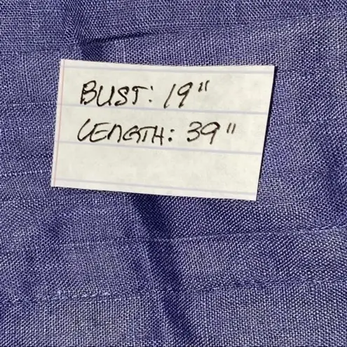 Sundance Women’s Size XS Blue w Mint Green Embroidered Smocked Front Linen Dress