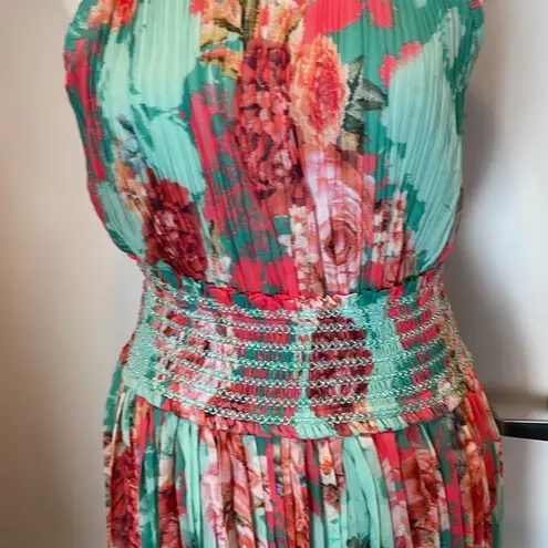 Rococo Sand Ivy Halter Mini Dress NWT Green