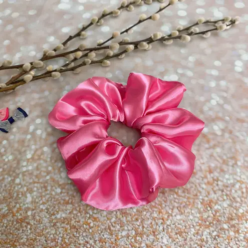 Jumbo Magenta Pink Satin Scrunchie Oversized Scrunchie Xxl Scrunchie