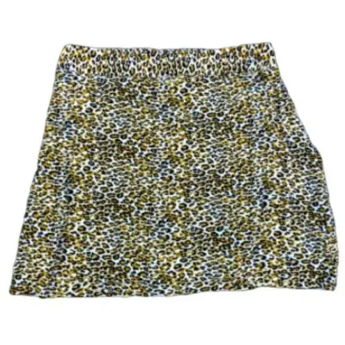 Love Sadie leopard Print Mini Skirt size medium cheetah mobwife sexy indie