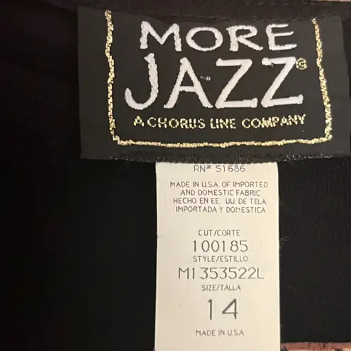 Vintage More Jazz Giraffe Print Dress Size 14 Black