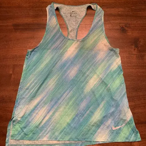 Nike  Tank Top Dri-Fit Blue and Green Women’s Medium