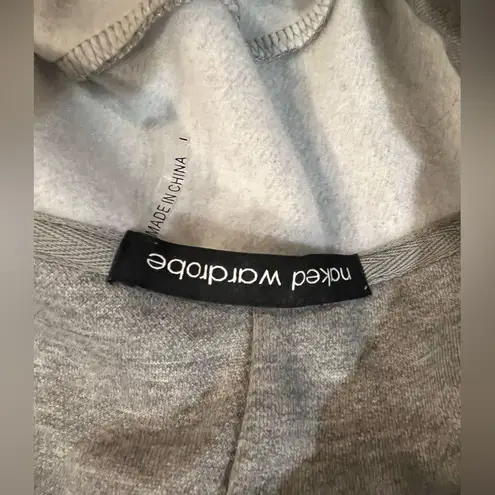 Naked Wardrobe All Good In The Hoodie
Size XL NWOT Drawstring Heather Gray