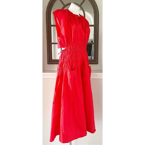 Proenza Schouler White Label Back Cutout Drawstring Midi Dress Size XL New w/Tag