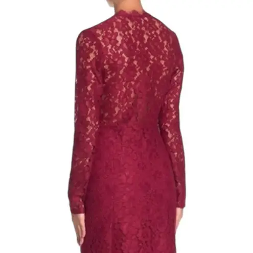 WAYF Say It Out Loud Lace Mini Dress Garnet Red Size M NWT