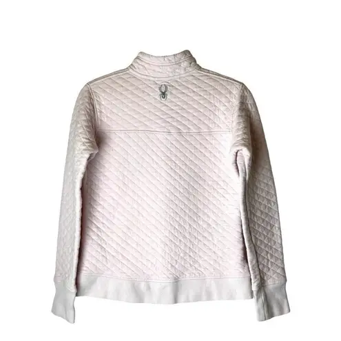 Spyder Sweatshirt Womens S Pink Long Sleeve Snap Mock Neck Quilted Pullover