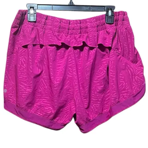 Athleta Printed Mesh Racer Run Short 4" Inseam in Fiji Magnolia Size XL