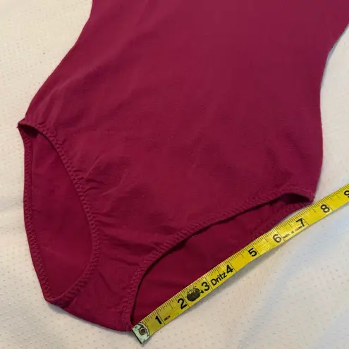 Vintage 70s Bodysuit Pink Magenta NO Size Homemade? Short Sleeve Approx Small