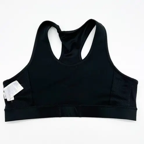 Reebok  Play Dry Womens L Sports Bra Racerback Activewear Black Quick Dry