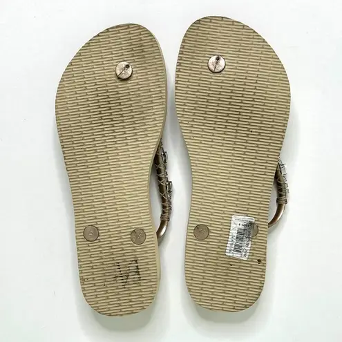 Havaianas Coravana x  Pearl Combo Flip Flops in Sand Size 9 / 10  *39/40*