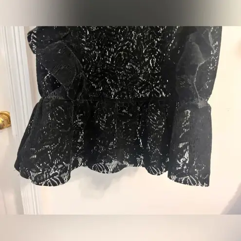 Chelsea and Violet FINAL PRICE  Women's Black Velvet Lace Top