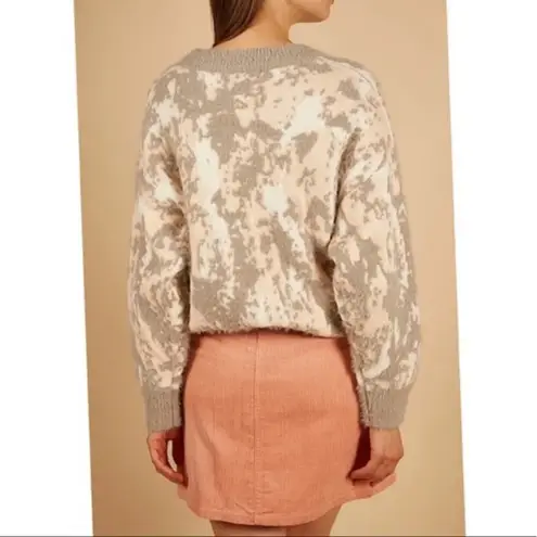 FRNCH Paris Abstract Sweater Crewneck Gray Pink