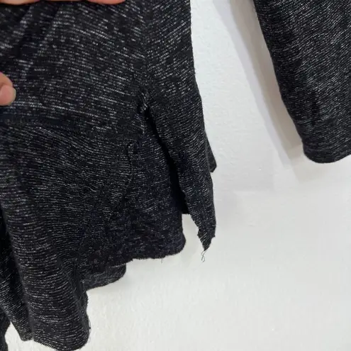 Buckle BKE lounge Cold Shoulder Top‎ Womens MD Shirts Blouses Heather Black Jersey Knit