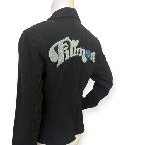 The Fillmore Wool Blend Faux Leather Women’s Coat Black Size M