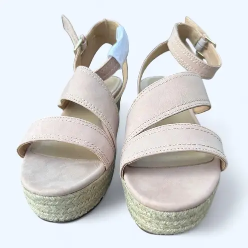 Naturalizer NEW Ursa Women's Strappy Espadrille Wedge Sandal Leather sz 9.5 M