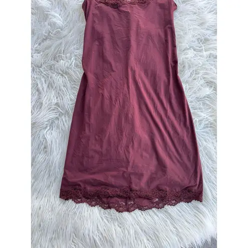 SKIMS Fits Everybody Lace Slip Dress Oxblood Size Large