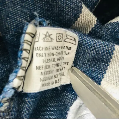 Rumble Seats Vintage 70s 80s Super High Waist Striped Plaid Jeans Size 25 Rare Blue