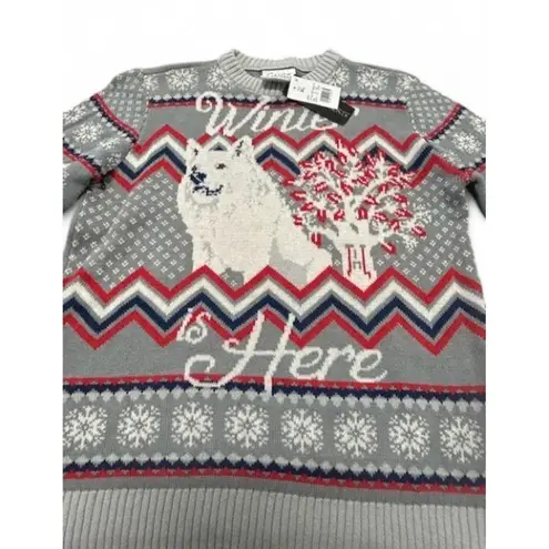 NWT Game of Thrones HBO Women’s XL Holiday Sweater Wolf Collectible Nostalgia Gray