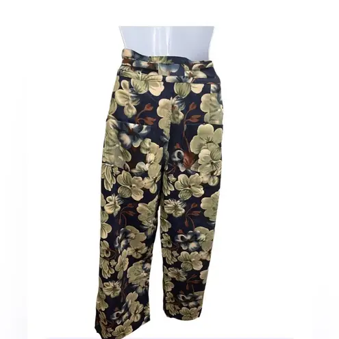 Floral Corduroy Dressy Pants Pockets White