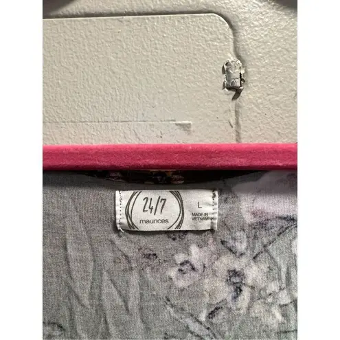 Maurice's  24/7 Green With Flowers Romper Woman’s Size Large