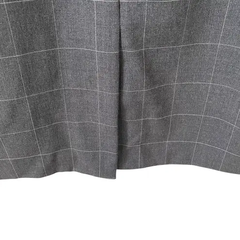 Hugo Boss  Dironah Virgin Wool Gray Windowpane Sheath Dress size 4