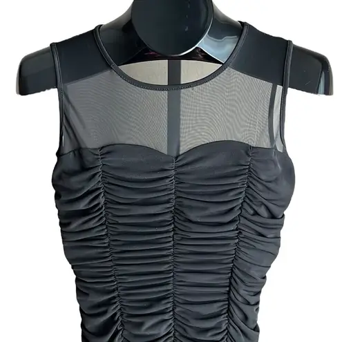 Valerie Bertinelli Cinched Bodycon Dress with Nylon Neckline