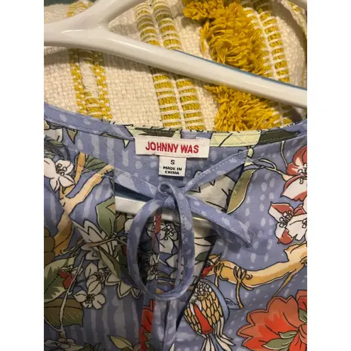 Johnny Was Women's  Blue Floral Blouse, Size S