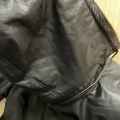 Jacqueline Ferrar i Genuine Leather Size Small Hooded Snap Sleeves Vintage