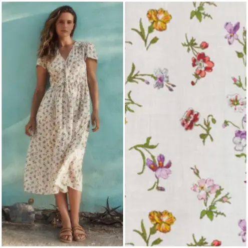Christy Dawn ππ The Dawn Dress ~ Cream Garden Floral Print Small S NWT