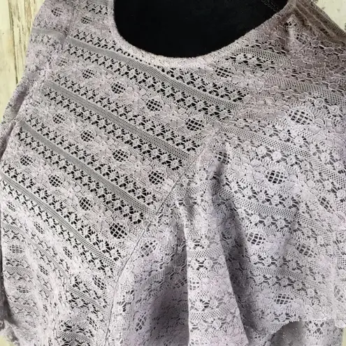 Melrose and Market Ruffle Lilac Lace Blouse S NWT