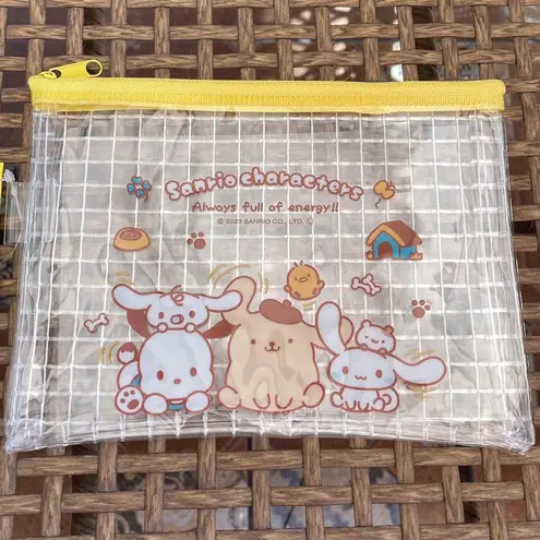Sanrio Pompompurin Pochacco Clear Zipper Bag