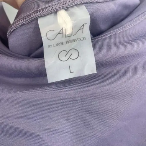 CALIA by Carrie Underwood Women's Long Sleeve Elastic V Back Top Purple Large