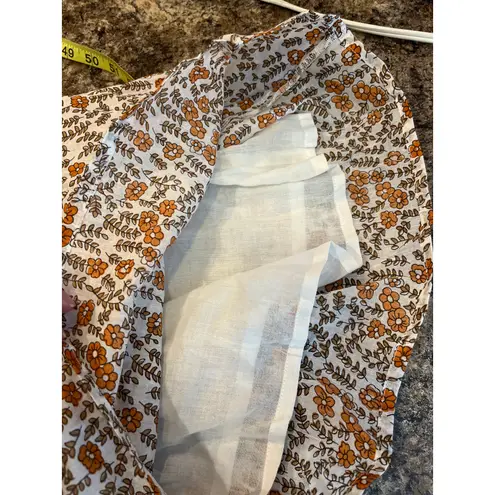 Daughters of India NEW Binita Mini Dress Apricot Color Size Large Orange White