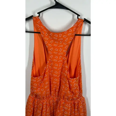 YA Los Angeles Women racerback silk blend lined midi dress size medium