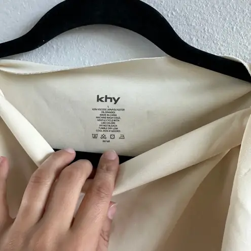 khy Sueded Stretch Knotted Top new size large