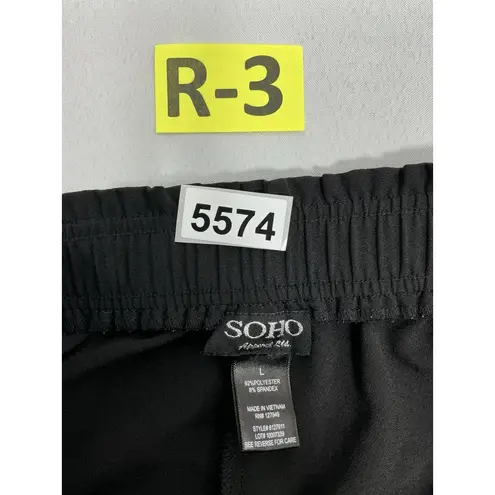 Soho Womans So Ho Pullon Pants Large Black 34 In