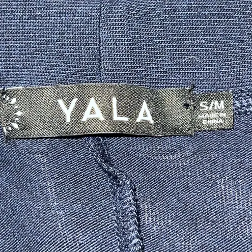 YALA LESLIE LONG SLEEVE OVERSIZE BAMBOO CARDIGAN SLOUCH POCKETS BLUE WOMEN S/M